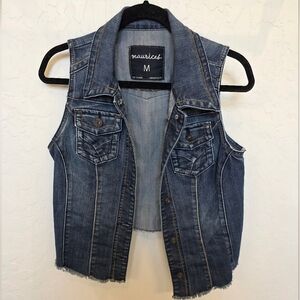 Maurices Blue Denim Vest for Women